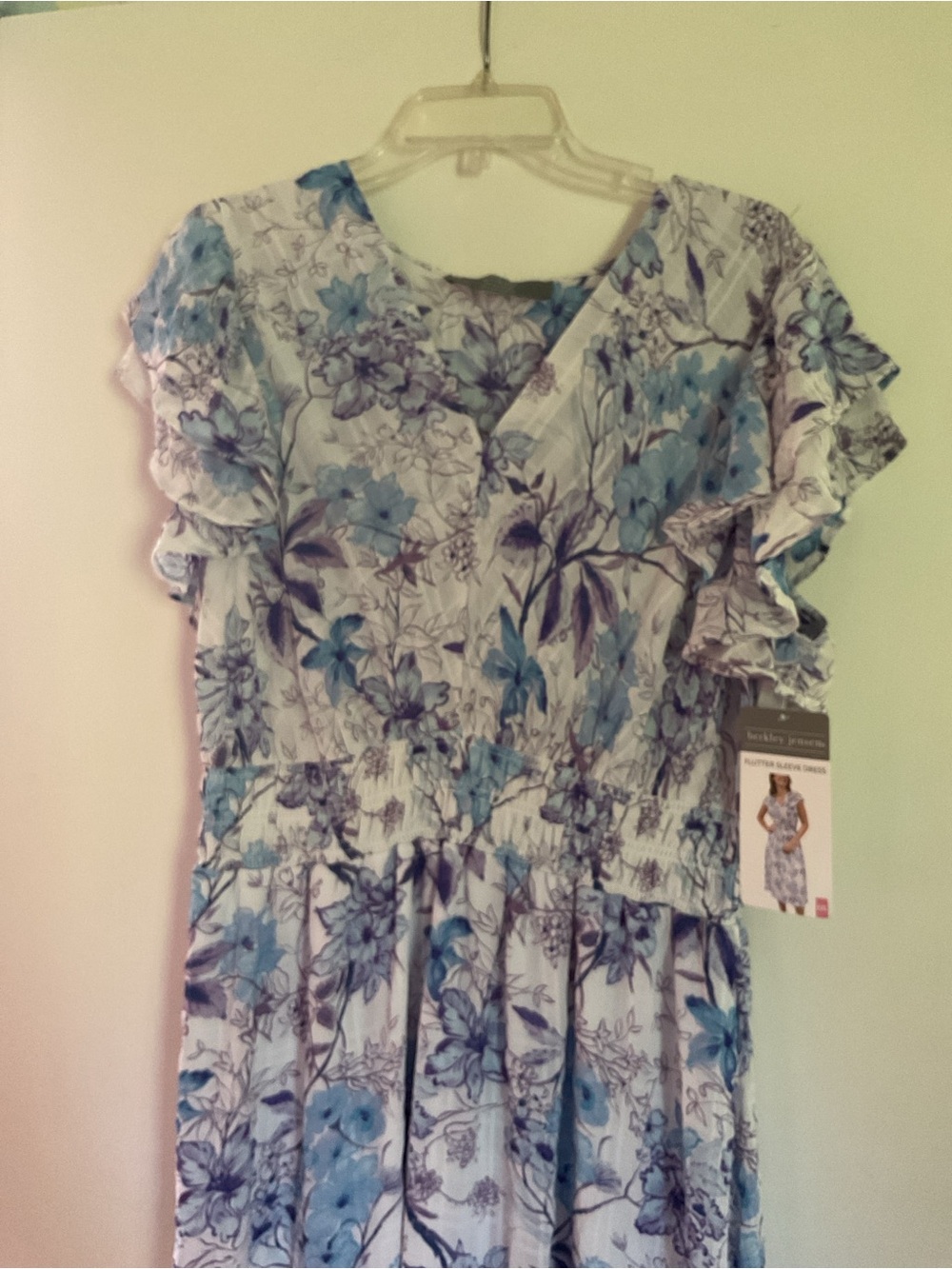 Berkley Jensen Flutter Sleeve Dress NWT